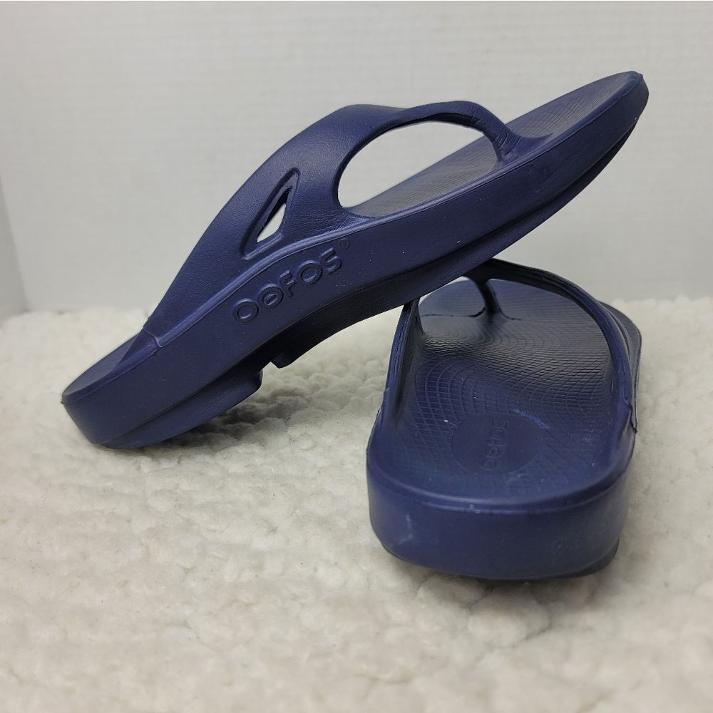 Oofos Original Recovery Womens Thong Flip Flop Size 10 Blue Comfort Sandals - Picture 5 of 10